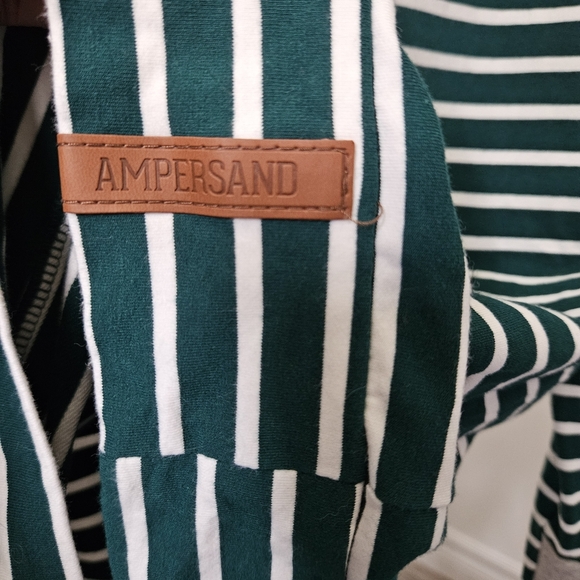 Ampersand Ave Double-Hooded Line It Up Spruce & Grey Sweater Size L - Picture 8 of 11